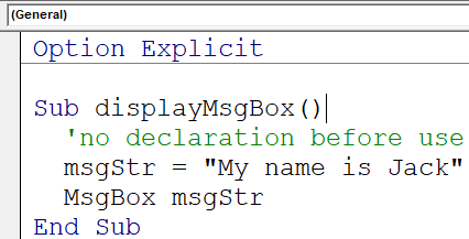 VBA varialbe not defined in Option Explicit declaration