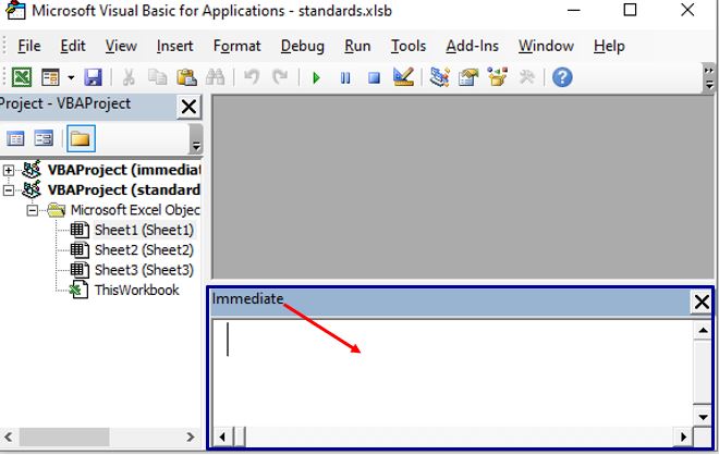 What is VBA Immediate window