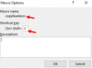 Create or assign shortcut key to a macro