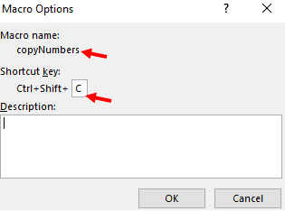 Create or assign shortcut key to a macro