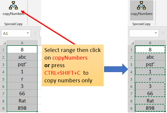 Macro button in Excel ribbon tab