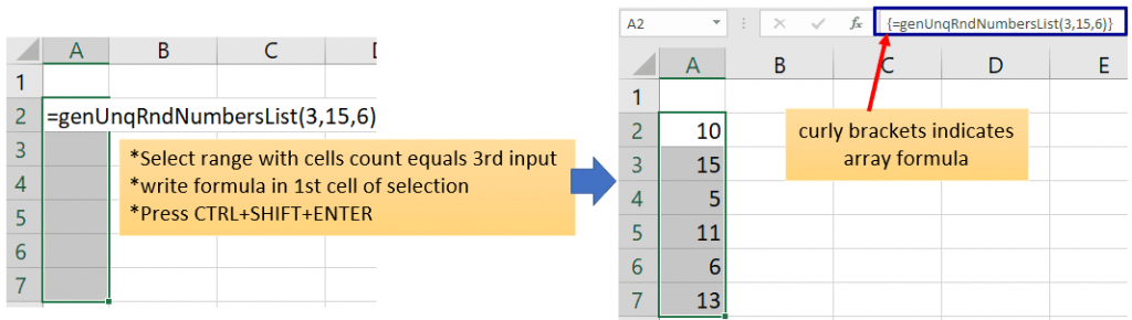 Unique random numbers VBA UDF function