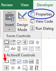 Macro button active x control