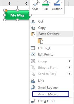 Assign macro to button in Excel