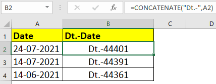 Date format changing after concatenating