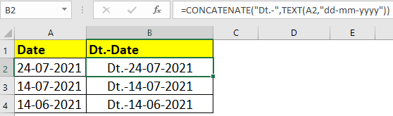 Concatenate date keeping date format in Excel