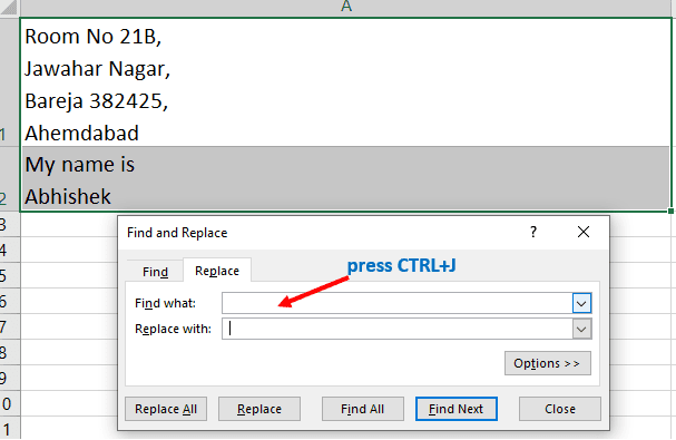 Remove Blank Line Breaks Excel Cell