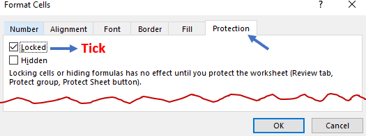 Lock specific cells or range in Excel