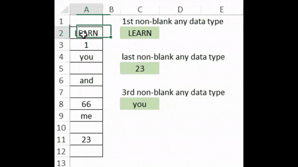 Coalesce formula in Excel. Get first non blank value from a range
