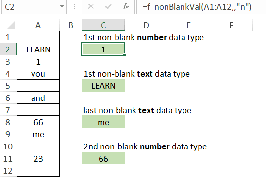 Excel Formula Last Non Blank Cell In Column