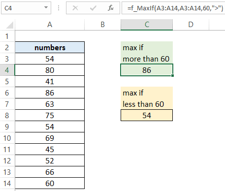 Max if function VBA UDF in Excel