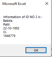 Message box (msgbox) showing multiple value vlookup