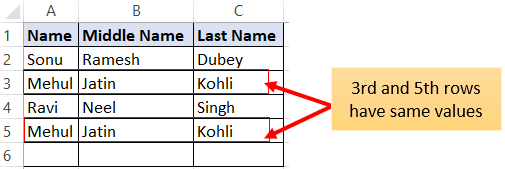 prevent duplicate rows records in Excel