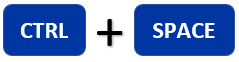 CTRL+SPACE shortcut key to select entire column in Excel