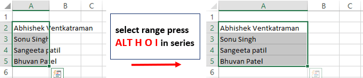 Auto fit column or cell width shortcut key in Excel