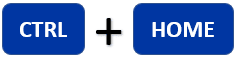 Ctrl+Home shortcut key to select first cell in Excel