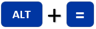 Excel shortcut key to apply sum formula