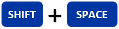 Shift+Space shortcut key to select entire row in Excel